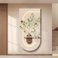 ST Décoration Moderne pour la Maison, Peinture Murale 3D LED en Grès pour Entrée, Lampe Murale Artistique, Peinture Suspendue pour Couloir