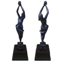 Usine En Gros Meilleur Ballet Danseur Statue Bleu Foncé Danse Fée Jeu De Sport Trophée Tasses Métal Artisanat Souvenirs