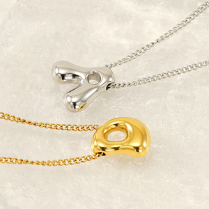 Zogxin Gold Plated Letter Pendant Necklace 18K Zinc Alloy A B C D E Fashion Jewelry For Women Daily Wear Gift - Product Image 2