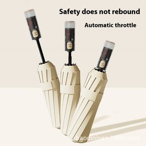 Parapluie moderne entièrement automatique anti-rebond protection UV parasol 24-Bone Double <span class=keywords><strong>quille</strong></span> agrandi vinyle crème solaire sans danger - Product Image 2