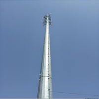 Tour polygonale galvanisée à tube unique pour la communication des systèmes SCADA, support de surveillance à distance des signaux de communication mobile