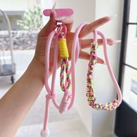 Cordon de téléphone universel en paracorde tressé jacquard en polyester, multifonctionnel trois-en-un, détachable et réglable, à porter en bandoulière