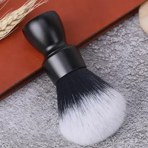 YAQI venda quente 24MM Cor Preta Punho De Metal Pesado Sintético Cabelo Tuxedo Nó Escova De Barbear para Homens