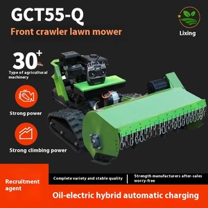 เครื่องตัดหญ้าแบบครอว์เลอร์ 48V ควบคุมระยะไกล 1800W ใช้เชื้อเพลิงเบนซิน แบบสี่หัวตัด สำหรับสวนผลไม้ ทุ่งหญ้า ตัดหญ้าอัจฉริยะเพื่อการฟื้นฟูพื้นที่ - Product Image 3