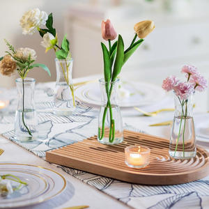 Vases à fleurs modernes <span class=keywords><strong>en</strong></span> verre, centre <span class=keywords><strong>de</strong></span> table <span class=keywords><strong>de</strong></span> mariage, verre transparent, ambre, vert, gris, petit <span class=keywords><strong>vase</strong></span> à fleurs, décoration <span class=keywords><strong>de</strong></span> la maison, mini-vases mignons pour fleurs - Product Image 3