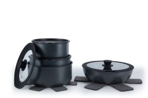 Ensemble de casseroles à induction 15 pièces, ensemble de casseroles et poêles antiadhésives avec poignées <span class=keywords><strong>amovibles</strong></span> - Product Image 4