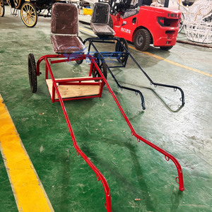 รถม้าแข่งคุณภาพสูง 2 ล้อ ทำจากเหล็ก Q235B เบาะหนังนุ่ม รองรับ 1-2 คน สำหรับการขนส่งพิเศษ - Product Image 3