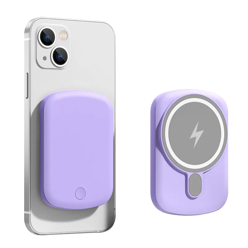 Ultra dünne magnetische kabellose schnelllade-Powerbank Mini tragbare Powerbank für iPhone Batterie externes ladegerät