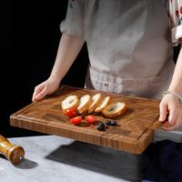 Planche à découper en bois massif noyer sud-américain planche à steak extra épaisse pour barbecue, pizza et cuisine