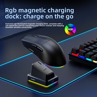 Souris ergonomique sans fil X3 double mode à 6 boutons avec base de charge, légère, pour ordinateur portable, jeux et e-sport
