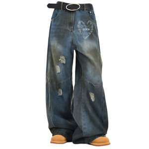 Jeans DIZNEW 2025 para Hombre, Estilo Vintage, Transpirables y Resistentes a la Suciedad, Color Azul, Venta Directa de Fábrica, Patrón Versátil Estampado - Product Image 3