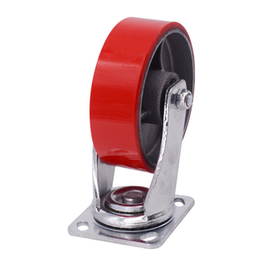 Ruedas Giratorias Industriales Resistentes de Hierro Fundido con Núcleo de Poliuretano PU de <span class=keywords><strong>4</strong></span> Pulgadas y Rodamientos 6203 - Product Image 4