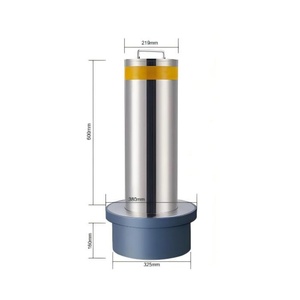 Système de poteaux de sécurité hydrauliques à colonne montante haute résistance, poteaux de sécurité rétractables automatiques avec bande lumineuse pour applications scolaires - Product Image 1