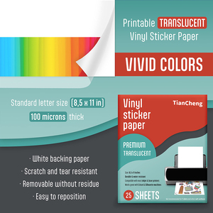 Giấy dán vinyl cao cấp in được, giấy tráng phủ, bán buôn, tùy chỉnh khổ <span class=keywords><strong>A3</strong></span> A4, giấy dán trắng để in - Product Image 4