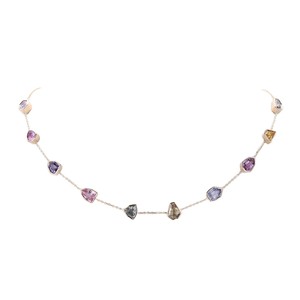 Collana Unisex di Lusso Placcata Oro 14K/18K con Diamante Coltivato in Laboratorio Certificato IGI, Alta Qualità, Moda Estiva Dopamina - Product Image 2