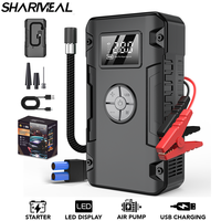 Sharmeal OEM&ODM Démarreur de Batterie de Voiture Portable 12V 2000A 6000mAh avec Pompe à Air et Power Bank