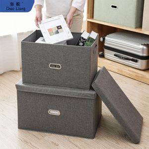 Hot Sale Cloth Fabric Storage Box Collapsible Clothes Storage <b>Bins</b> Home Folding Cotton Linen Fabric Storage Cube - Product Image 1