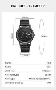 Reloj de Cuarzo TOMI T087 para Hombre, Venta Caliente, Diseño OEM, Moda Casual, Deportivo, Versátil - Product Image 6