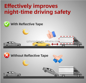 Nhà máy sản xuất an toàn màu đỏ và trắng DOT-C2 khả năng hiển thị cao băng phản chiếu cho xe tải và an toàn đường Bộ cảnh báo cường độ băng - Product Image 2