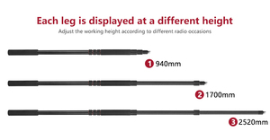 Chuyên nghiệp 2.5m nối dài Telescopic Hợp kim nhôm <span class=keywords><strong>3</strong></span>-Ống Microphone cánh tay đứng cầm tay bùng nổ cực cho <span class=keywords><strong>studio</strong></span> & phỏng vấn - Product Image 5