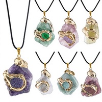 Collier Kan plaqué or de forme irrégulière avec technique de bordure