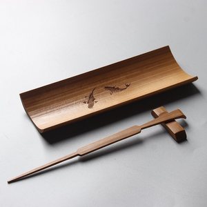 Bamboo carved tea scoop, retro wooden tea scoop, tea <b>spoon</b>, tea tongs, tea <b>measuring</b> set, Kung Fu tea ceremony six gentlemen - Product Image 1