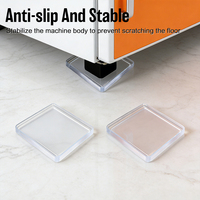 Tapis antidérapant transparent double face en gel PU 100 % résistant aux chutes et aux tremblements de terre, lavable