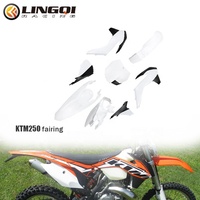 LING QI Moto Dirt Bike PP Carénage Kits complets et capot de protection d'aile pour KT250 KT 250
