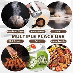 Bote de Acero Inoxidable 304 para Esparcir Polvo, Tarro de Malla para Azúcar, Botella para Condimentos, 16 Herramientas para Café, Repostería y Pastelería - Product Image 3