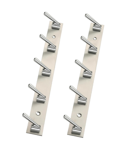 Stainless Steel 5 Pin Cloth <b>Hook</b> SS202 Wall Mounted Heavy Duty Rustproof Door <b>Hook</b> <b>Towel</b> Coat Hanger Organizer - Product Image 4