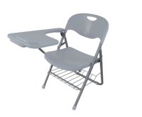 Chaise de formation pliable en gros pour salle de classe, chaise de réunion en plastique PP coloré avec tableau d'écriture pour usage scolaire