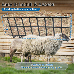 Porte-<span class=keywords><strong>foin</strong></span> en métal pour animaux de ferme mangeoire pour moutons grande capacité mangeoire <span class=keywords><strong>à</strong></span> <span class=keywords><strong>foin</strong></span> pour bovins <span class=keywords><strong>chevaux</strong></span> supports <span class=keywords><strong>à</strong></span> <span class=keywords><strong>foin</strong></span> muraux pour moutons - Product Image 2