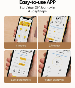 Grabador Láser Portátil <span class=keywords><strong>LaserPecker</strong></span> <span class=keywords><strong>Pro</strong></span> para Manualidades, Mini Máquina de Grabado de Escritorio y Portátil para Madera y Cuero - Product Image 5