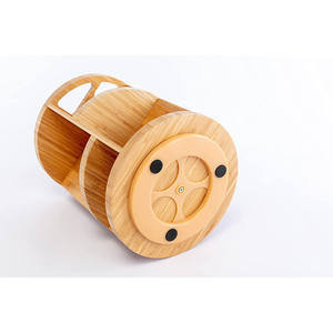 Organisateur de cosmétiques en bambou, carrousel de maquillage, organisateur de bureau, carrousel de rangement multifonction pour le maquillage, les articles de toilette et plus encore - Product Image 5