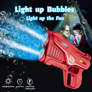Pistola <span class=keywords><strong>de</strong></span> <span class=keywords><strong>Burbujas</strong></span> <span class=keywords><strong>de</strong></span> Juguete para Niños con Luz LED y Diseño Recargable, Pistola <span class=keywords><strong>de</strong></span> <span class=keywords><strong>Burbujas</strong></span> Automática <span class=keywords><strong>de</strong></span> 16 Orificios para Niños - Product Image 6