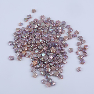 Perles d'eau douce naturelles en or baroque de 11-13 mm pour collier et bracelet DIY, particules pentagramme lâches, particules violettes dispersées - Product Image 3