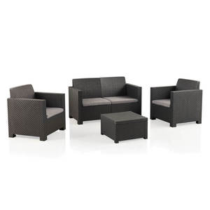 Set di Mobili da Giardino Contemporanei in Plastica Riciclata Evo Comfort, Divano e Poltrona da Esterno in Plastica - Product Image 2
