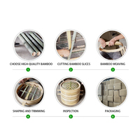 Panier à vapeur électrique écologique en bambou naturel de petite taille et de qualité fait à la main avec couvercle en verre