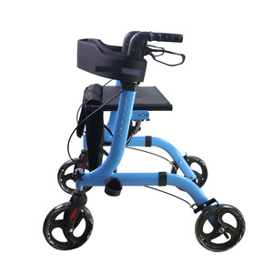 รถเข็นช็อปปิ้งสี่ล้อ อลูมิเนียมอัลลอยด์ พับได้ น้ำหนักเบา พร้อมเบรก สำหรับผู้สูงอายุ ช่วยในการเดิน - Product Image 3