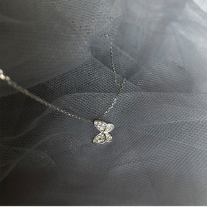 925 Sterling Silver Butterfly Necklace Clavicle Chain Simple Light Luxury Everyday Wear - Product Image 4