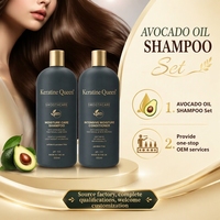 Shampooing et après-shampooing naturels en gros, nourrissants, brillants, lissants, à l'huile d'avocat et à l'acide hyaluronique, sans sulfate