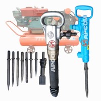 Marteau-piqueur pneumatique APCOM G10 G15 G20, tête en acier inoxydable avec poignée, petit outil minier portable à vendre