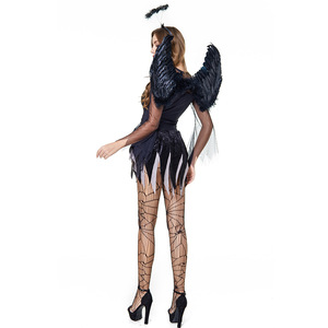 <span class=keywords><strong>Costume</strong></span> <span class=keywords><strong>da</strong></span> <span class=keywords><strong>Angelo</strong></span> Nero Sexy per <span class=keywords><strong>Donna</strong></span>, Gonna in Poliestere, <span class=keywords><strong>Costume</strong></span> <span class=keywords><strong>da</strong></span> <span class=keywords><strong>Angelo</strong></span> per Adulti per Halloween - Product Image 4
