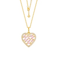 Collier pendentif en moissanite en argent 925 plaqué or 18 carats, bijoux fins personnalisés QX OEM, bijoux de mode pour femmes