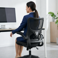 Chaise de bureau ergonomique à dossier haut en maille complète de luxe à prix d'aubaine chaise de personnel et de cuisine Tsak pivotante pour salle de réunion