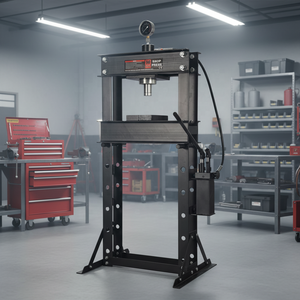 Presse hydraulique professionnelle 30T à cadre en H avec manomètre, presse à roulements robuste pour la réparation automobile industrielle - Product Image 3