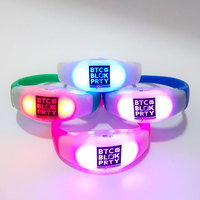 Impression personnalisée Multi Couleurs Concert Événement Dj Son Voix Musique Bracelet Led Clignotant