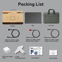 1 Cable para 3 Pantallas, Fácil de Conectar, Fácil de Transportar, Monitor Portátil de 15.6 Pulgadas para Uso Empresarial, Compatible con Sistemas MacOS y Windows