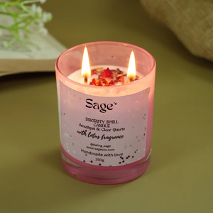 Vela Aromática Serenity Spell con Aroma a Amatista y Loto para Meditación, Relajación, Sanación Espiritual y Energía Pacífica - Product Image 1