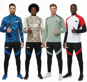 25/26 Herren Custom Logo Polyester Half Zipper Fußball Trainings anzug Hot Selling Fußball training Fitness Set - Product Image 1